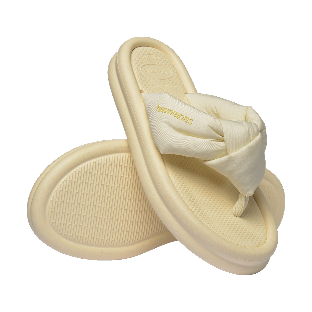 Havaianas Over Puffed Buttercream Flip Flops Pair Shot
