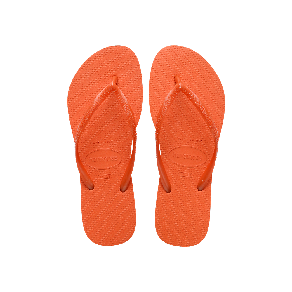 Havaianas Slim Sunset Orange Flip Flops Front View