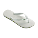 Havaianas Brasil Flip Flops White Flip Flops Side View