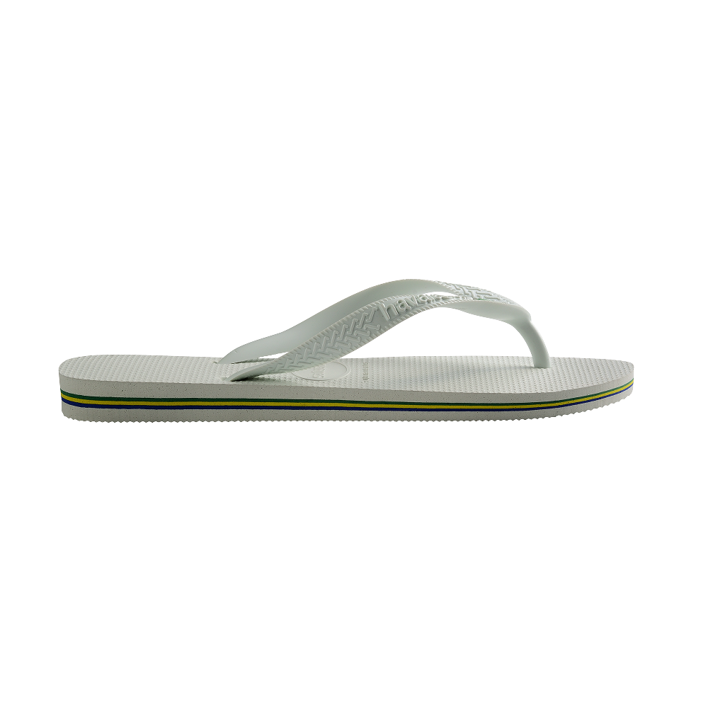 Havaianas Brasil Flip Flops White Flip Flops Detail View