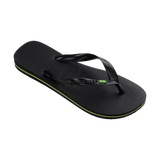 Havaianas Brasil Flip Flops Black Flip Flops Side View