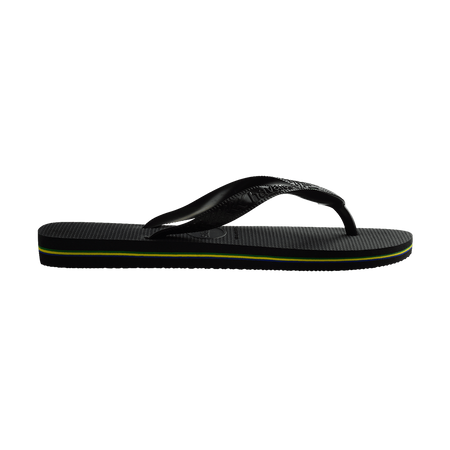 Havaianas Brasil Flip Flops Black Flip Flops Detail View