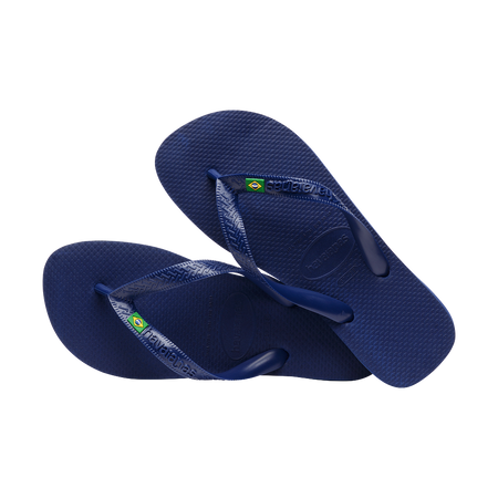 Havaianas Brasil Flip Flops Navy Blue Flip Flops Pair Shot