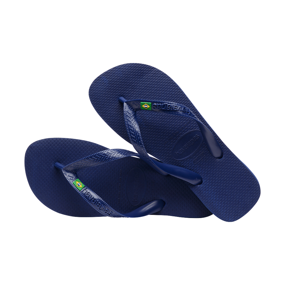 Havaianas Brasil Flip Flops Navy Blue Flip Flops Pair Shot