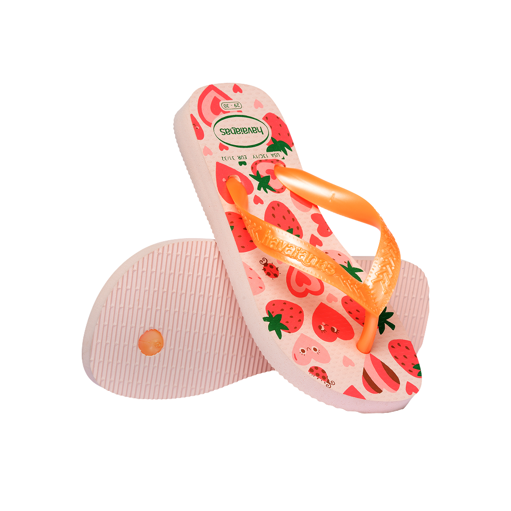 Havaianas Kids Flores Pink/Confete Flip Flops Pair Shot