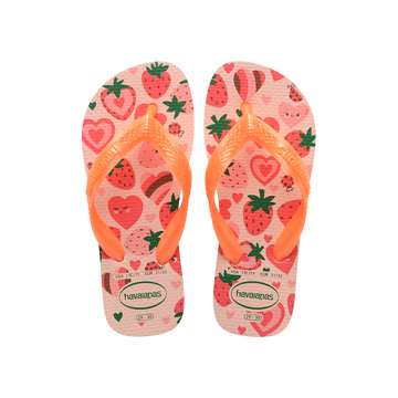 Havaianas Kids Flores Pink/Confete Flip Flops Front View