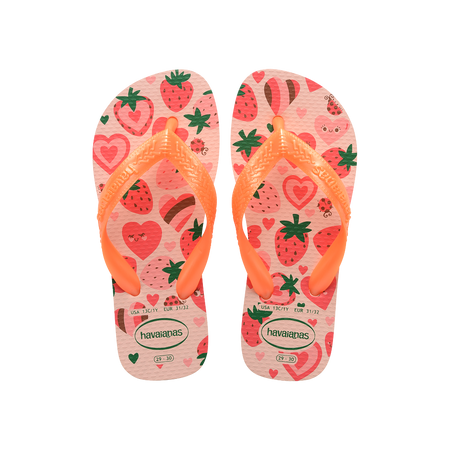 Havaianas Kids Flores Pink/Confete Flip Flops Front View
