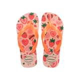 Havaianas Kids Flores Pink/Confete Flip Flops Front View