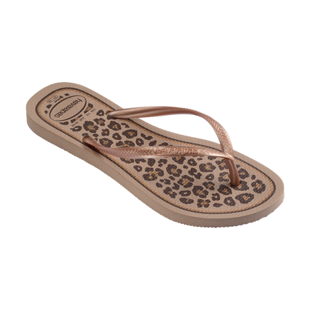 Havaianas Slim Animals Rose Gold/Rose Gold Flip Flops Side View