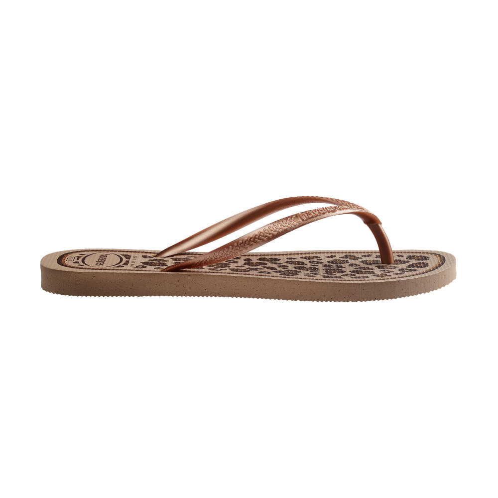 Havaianas Slim Animals Rose Gold/Rose Gold Flip Flops Detail View