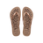 Havaianas Slim Animals Rose Gold/Rose Gold Flip Flops Front View