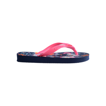 Havaianas Kids Fantasy Navy Blue/Pink Flip Flops Detail View