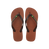 Havaianas Brasil Logo Rust/Coffee Flip Flops Front View