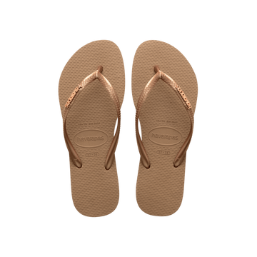 Slim Logo Metallic Flip Flops