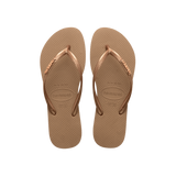 Slim Logo Metallic Flip Flops