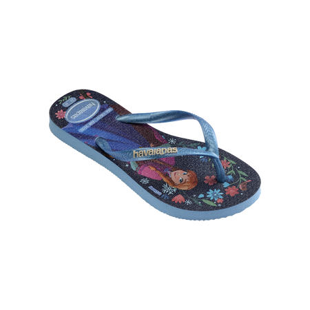 Havaianas Kids Slim Princess Azul/Azul Lavanda Flip Flops Side View