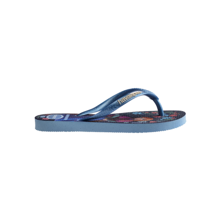 Havaianas Kids Slim Princess Azul/Azul Lavanda Flip Flops Detail View