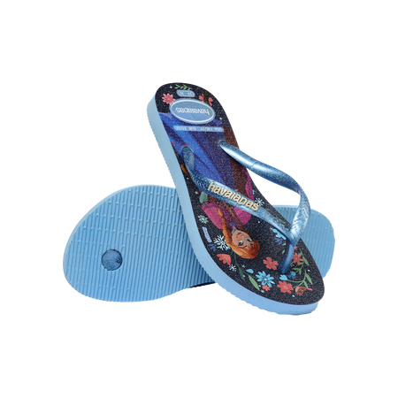 Havaianas Kids Slim Princess Azul/Azul Lavanda Flip Flops Pair Shot