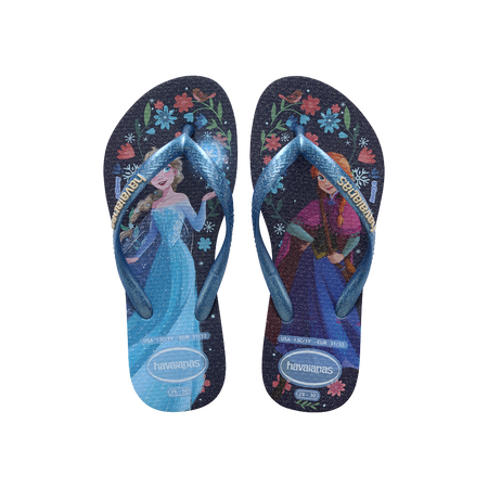 Havaianas Kids Slim Princess Azul/Azul Lavanda Flip Flops Front View