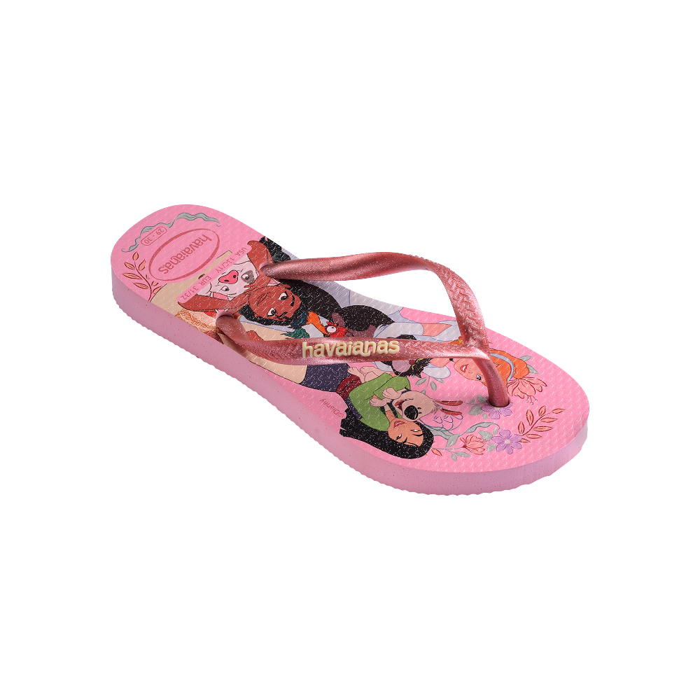 Havaianas Kids Slim Princess Pink/Pink Flip Flops Side View