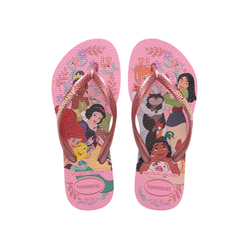 Havaianas Kids Slim Princess Pink/Pink Flip Flops Front View