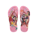 Havaianas Kids Slim Princess Pink/Pink Flip Flops Front View