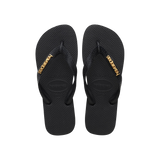 Top Logo Metallic Flip Flops