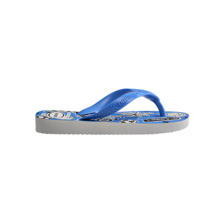 Havaianas Kids Athletic White/Blue Flip Flops Detail View