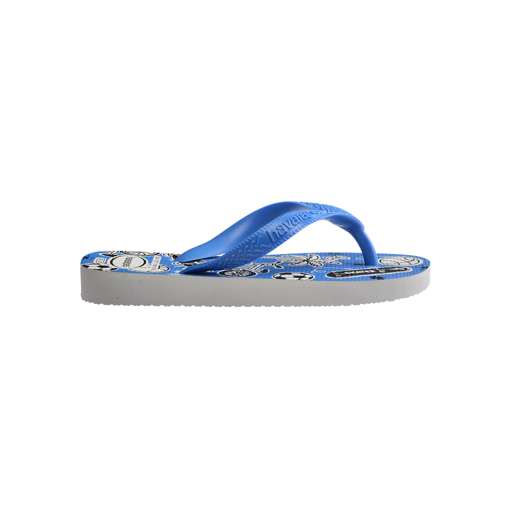 Havaianas Kids Athletic White/Blue Flip Flops Detail View