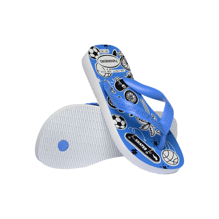 Havaianas Kids Athletic White/Blue Flip Flops Pair Shot