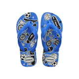 Havaianas Kids Athletic White/Blue Flip Flops Front View