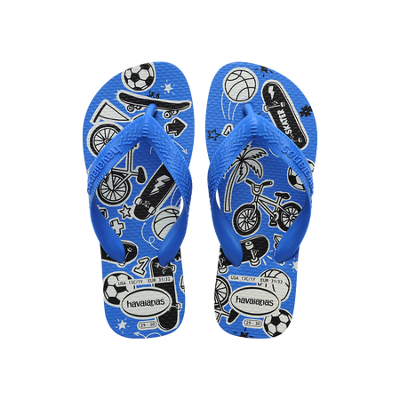 Havaianas Kids Athletic White/Blue Flip Flops Front View