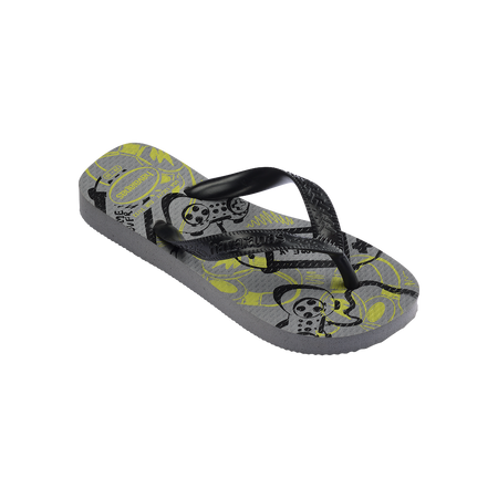 Havaianas Kids Athletic Grey Steel Flip Flops Side View