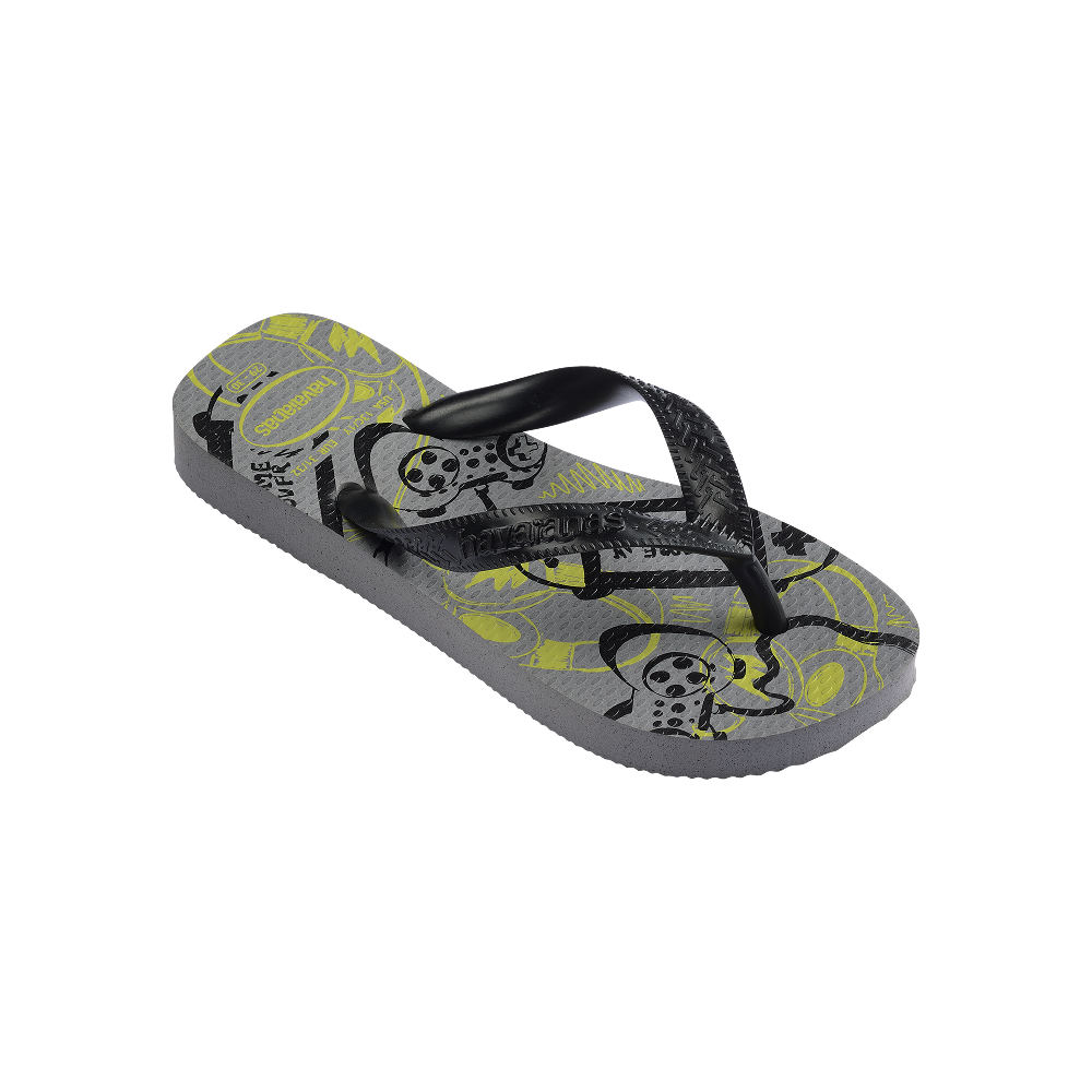 Havaianas Kids Athletic Grey Steel Flip Flops Side View