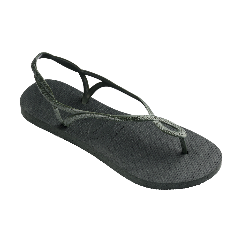 Havaianas Luna Green Olive Sandals Side View