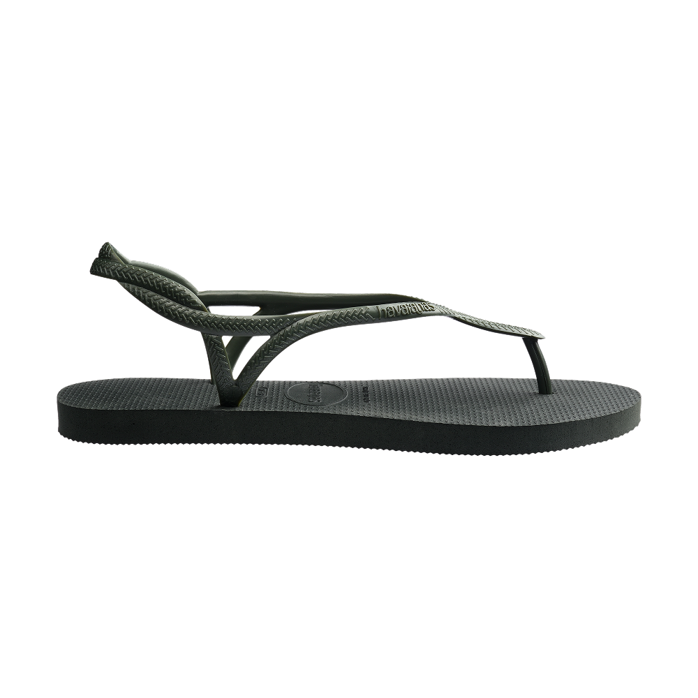 Havaianas Luna Green Olive Sandals Detail View