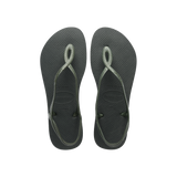 Havaianas Luna Green Olive Sandals Front View
