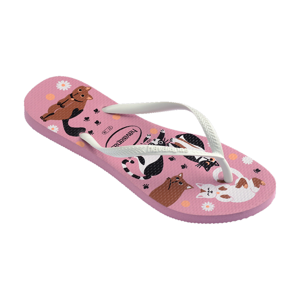 Havaianas Slim Pets Rose Chiffom Flip Flops Side View