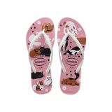Havaianas Slim Pets Rose Chiffom Flip Flops Front View