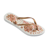 Havaianas Slim Organic White/Golden Flip Flops Side View