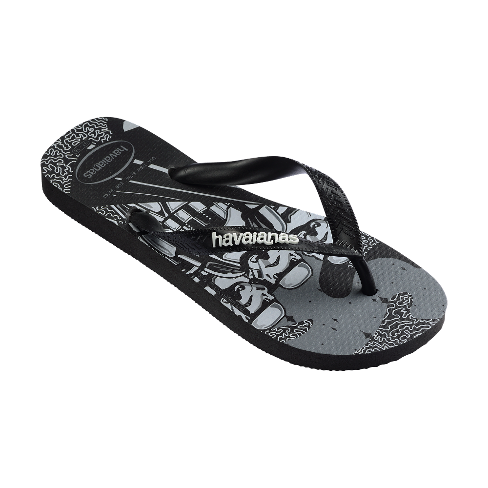 Havaianas Star Wars Flip Flops Black/Black/White Flip Flops Side View