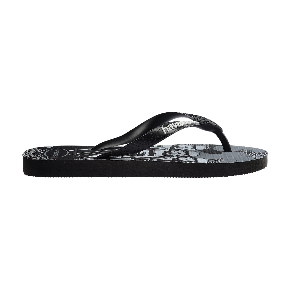Havaianas Star Wars Flip Flops Black/Black/White Flip Flops Detail View