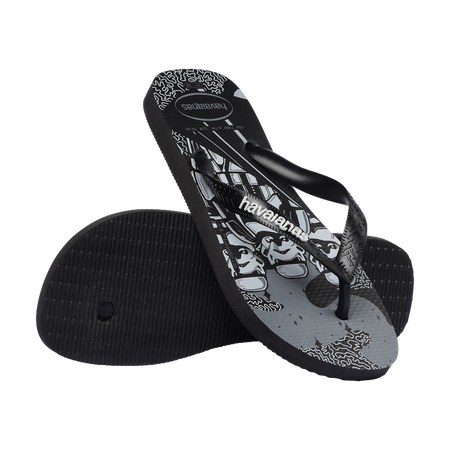 Havaianas Star Wars Flip Flops Black/Black/White Flip Flops Pair Shot