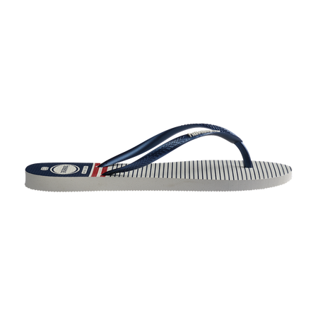 Havaianas Slim Nautical White/Navy/Red Flip Flops Detail View