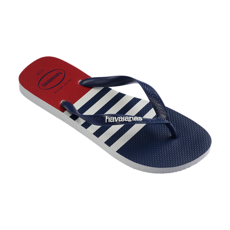 Havaianas Top Nautical Wte/Navy/Red Apache Flip Flops Side View