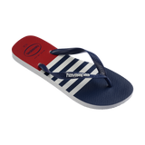 Havaianas Top Nautical Wte/Navy/Red Apache Flip Flops Side View