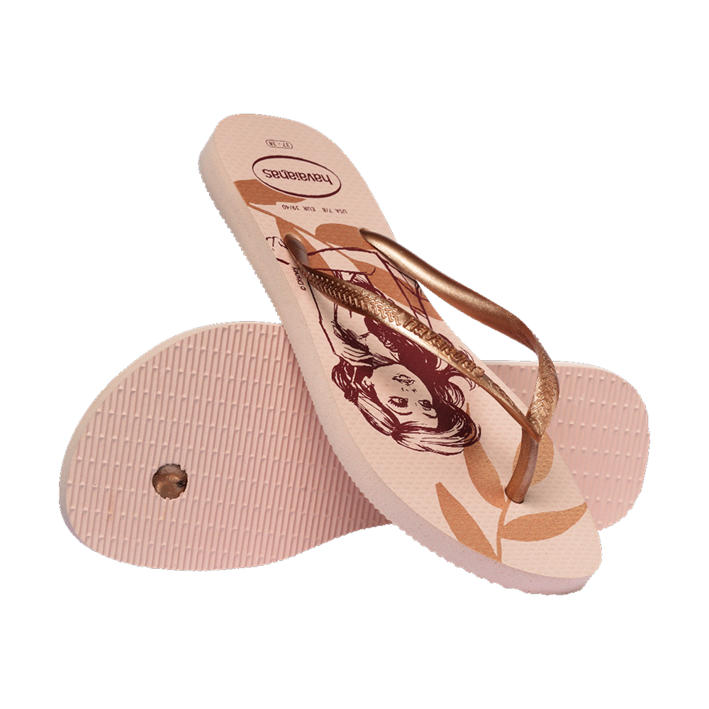 Havaianas Slim Disney Flip Flops Ballet Rose Flip Flops Pair Shot
