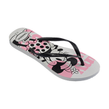 Havaianas Slim Disney Flip Flops White/Black Flip Flops Side View
