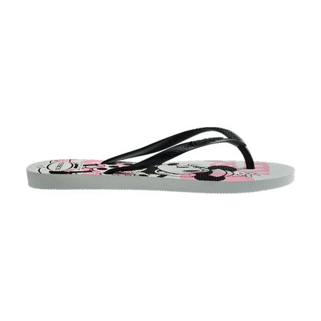 Havaianas Slim Disney Flip Flops White/Black Flip Flops Detail View