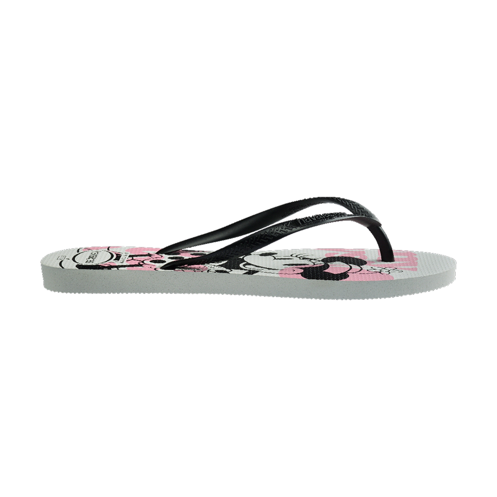 Havaianas Slim Disney Flip Flops White/Black Flip Flops Detail View
